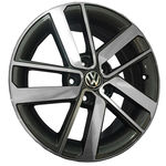 Jogo De Rodas Novo Crossfox 2020 Aro 15 X 6,0 5x100 Et38 Volkswagen Zk810 Grafite Diamantado