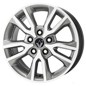 Jogo de Rodas Renault Duster Oroch Aro 16 X 6,0 5x114,3 ET43 R98 Grafite Diamantado Claro