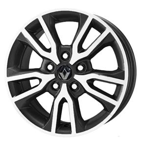 Jogo de Rodas Renault Duster Oroch Aro 16 X 6,0 5x114,3 ET43 R98 Preto Diamantado