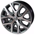 Jogo de Rodas Saveiro Cross Aro 15 X 6,0 5x100 ET40 R45 Volkswagen Grafite Diamantado