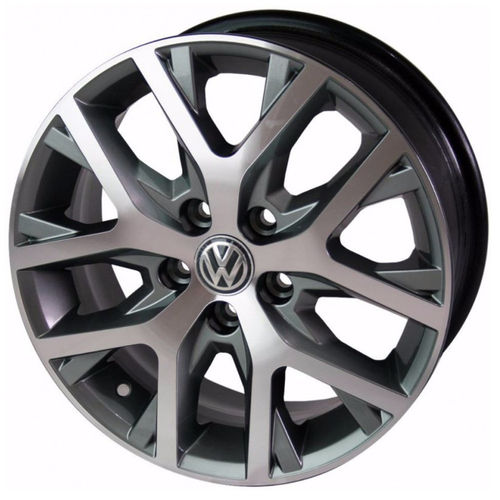 Jogo de Rodas Saveiro Cross Aro 17 X 7,0 5x100 ET40 R45 Volkswagen Grafite Diamantado