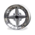 Jogo de Rodas Sport Aro 15" 4X100 - BA01 Prata Diamantada