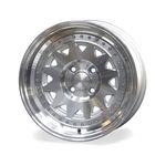 Jogo de Rodas Sport Aro 15" 4X100 - BA06 Prata Diamantada