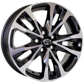 Jogo de Rodas Toyota Corolla XRS XEI Aro 16 X 6,0 5x100 ET39 R89 Preto Diamantado