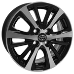 Jogo De Rodas Toyota Yaris Aro 15 X 6,0 4x100 Et42 S17 Preto Diamantado