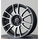 Jogo de Rodas Tsw/Mak Xlr 17x7 4x100 | Preto Diamantado Fosco