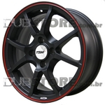 Jogo de Rodas Tsw Trackstar 15x6 4x100 | Preto Fosco