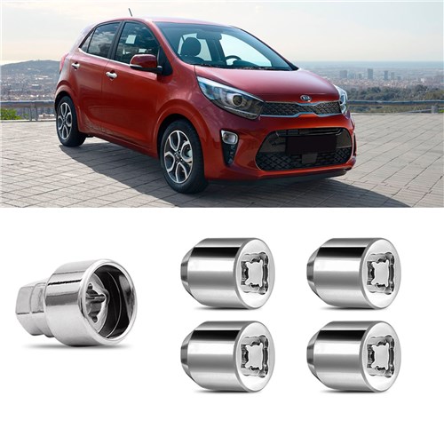 Jogo Porca Antifurto Kia Picanto M12x1,5 Rodafuso