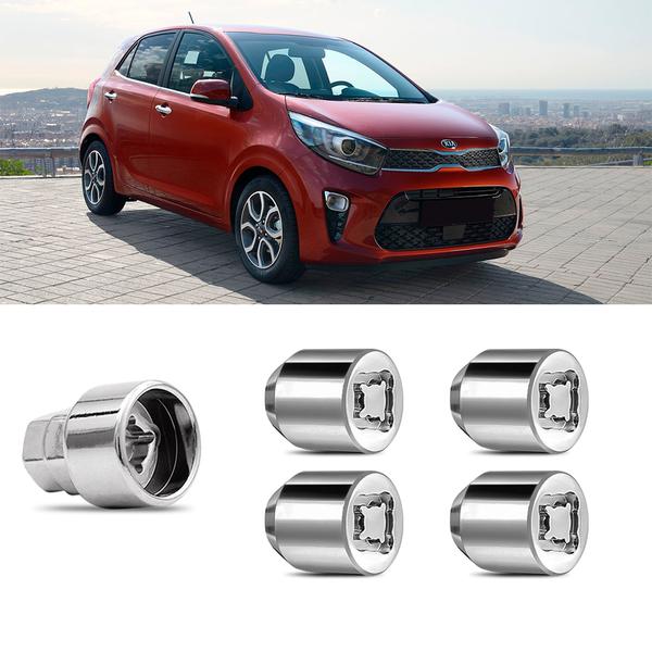 Jogo Porca Antifurto KIA Picanto M12x1,5 - Rodafuso