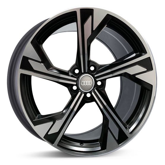 Jogo Roda Audi RS5 Aro 19 - Preta Diamantada Roda Audi RS5 Aro 19 5x112 Tala: 8,5 Off-Set: 42