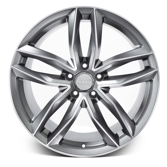 Jogo Roda Audi RS6 Aro 18 - Grafite Fosca Diamantada Roda RS6 Aro 18 - 5x112 Tala: 8,0 Off-Set: 45