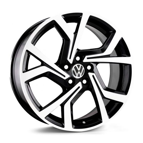 Jogo Roda KR R94 VW Golf GTI Aro 17 - Preta Diamantada Roda R94 Aro 17 - 5x112 Tala: 7,0 Off-Set: 43
