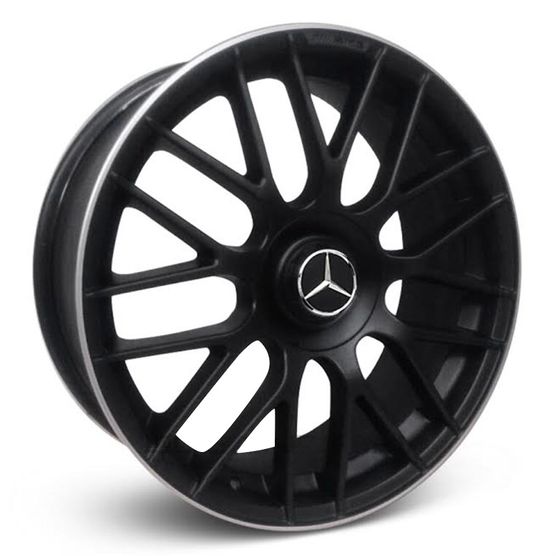 Jogo Roda Mercedes C63 2015 Aro 20 - Preta Fosca Borda Diamantada Roda C63 2015 Aro 20 - 5x112 Tala: 8,0/9,0 Off-Set: 45/50