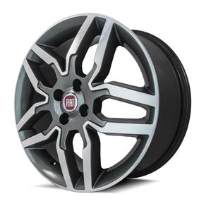 Jogo Rodas Kr R-23 Fiat Idea Sport Aro 17 4X98 Acabamento Gd Tala 7 Et 41