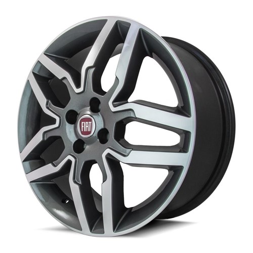 Jogo Rodas Kr R-23 Fiat Idea Sport Aro 17 4X98 Acabamento Gd Tala 7 Et 41