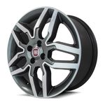 Jogo Rodas Kr R-23 Fiat Idea Sport Aro 17 4x98 Acabamento Gd Tala 7 Et 41