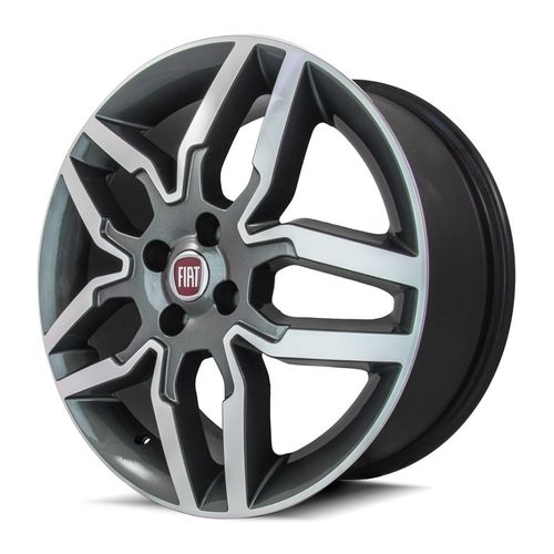 Jogo Rodas Kr R-23 Fiat Idea Sport Aro 17 4x98 Acabamento Gd Tala 7 Et 41