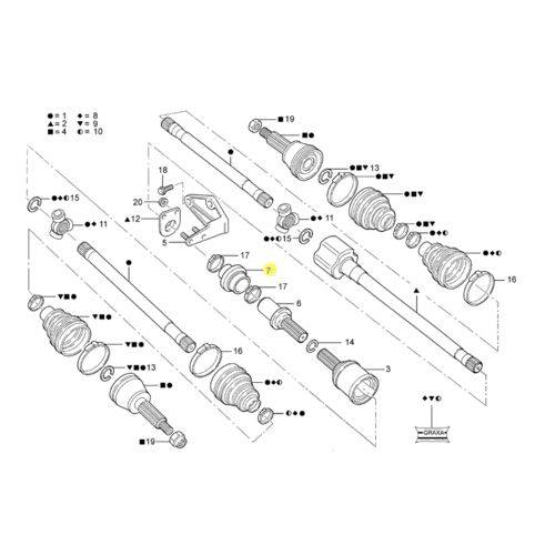 Junta do Flange da Roda Dianteira Hatch Original Fx4a084ha Original Fiesta /courier