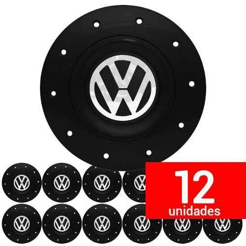 Kit 12 Calota Miolo Roda Ferro Vw Aro 13 15 Amarok