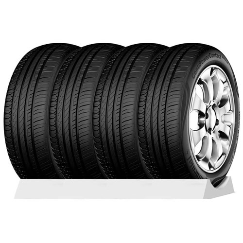 Kit 4 Pneu Continental 195/60R15 88H Contipowercontact Original Punto Peugeot 208