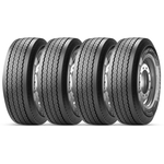 Kit 4 Pneu Pirelli Aro 22.5 385/65r22.5 160k/158l St 01 Plus Liso Rodoviário