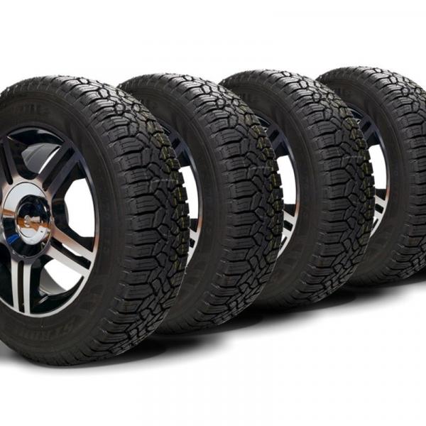 Kit 4 Pneu Remoldado Aro 13 185/70r13 Strong