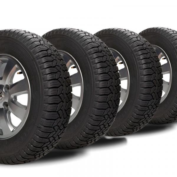 Kit 4 Pneu Remoldado Aro 14 175/80r14 Strong