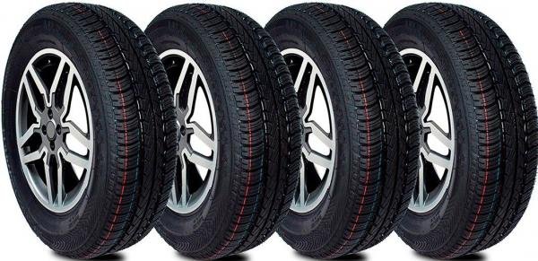 Kit 4 Pneus 185/70R14 Remoldado Am Plus