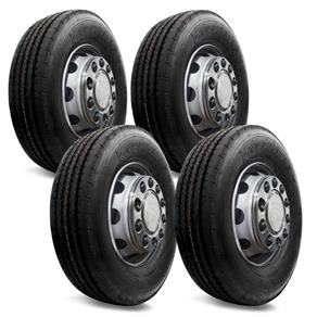 Kit 4 Pneus Aro 17.5 215/75R17.5 126F Steelmark AGS Dianteiro para Caminhão e Ônibus