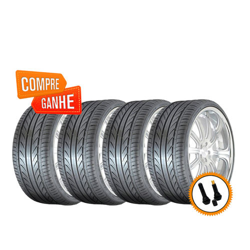 Kit 4 Pneus Delinte Aro 17 195/40r17 Thunder D7 81w + Válvulas