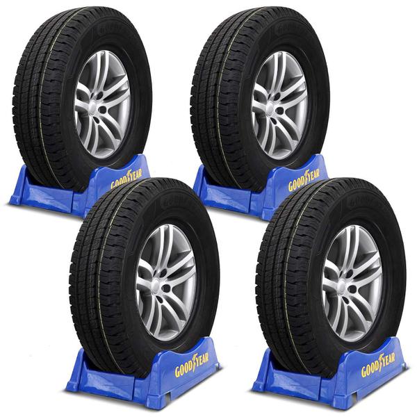 Kit 4 Pneus Goodyear Aro 16 205/75R16 113/111Q Cargo Marathon 2 Utilitários Leves Van Furgão Pick-up