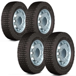 Kit 4 Pneus Goodyear Aro 17.5 215/75R17.5 126/124L Regional RHD para Caminhão e Ônibus