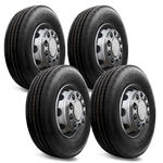 Kit 4 Pneus Goodyear Aro 17.5 215/75r17.5 126f Steelmark Ags Dianteiro para Caminhão e Ônibus