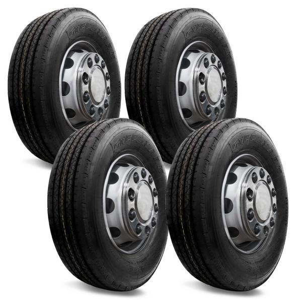 Kit 4 Pneus Goodyear Aro 17.5 215/75r17.5 126f Steelmark Ags Dianteiro para Caminhão e Ônibus