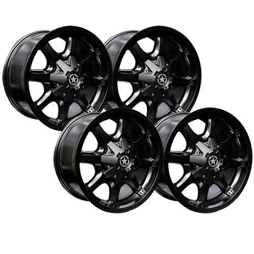 Kit 4 Rodas de Liga Reforçadas 17x9 Furação 8x165 Dodge Ram