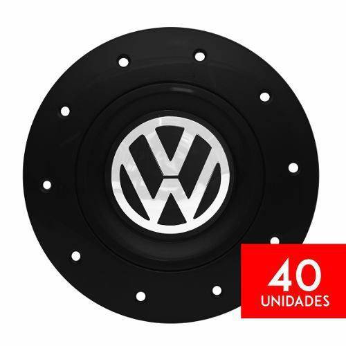 - Kit 40 Calota Miolo Roda Ferro Vw Aro 13 15 Amarok 4 Furos