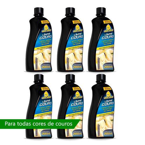 Kit 6 Limpa Couro 200ml Autoshine