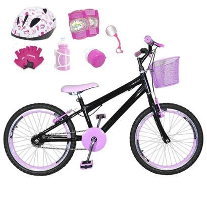 Kit Bicicleta Infantil Aro 20 FlexBikes C/ Capacete, Kit Proteção e Acessórios