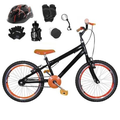 Kit Bicicleta Infantil Aro 20 FlexBikes C/ Capacete, Kit Proteção e Acessórios