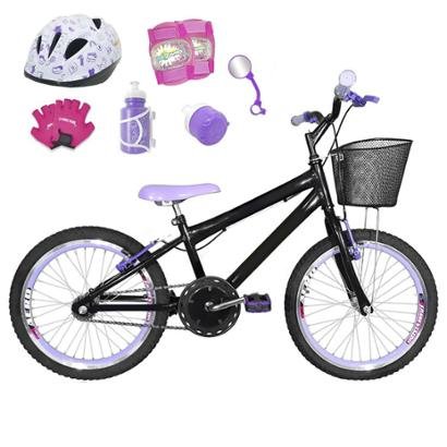 Kit Bicicleta Infantil Aro 20 FlexBikes C/ Capacete, Kit Proteção e Acessórios