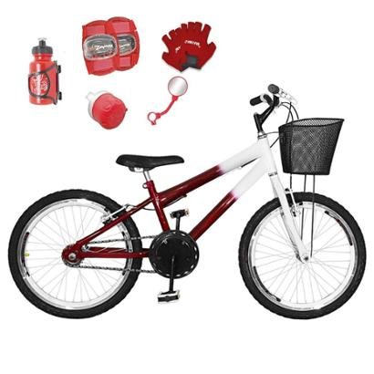 Kit Bicicleta Infantil Aro 20 FlexBikes C/ Kit Proteção e Acessórios