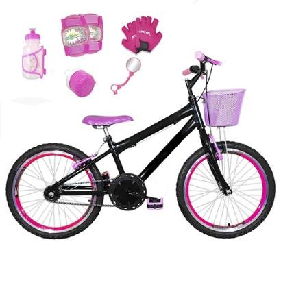 Kit Bicicleta Infantil Aro 20 FlexBikes C/ Kit Proteção e Acessórios