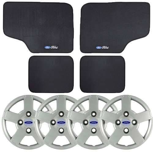 Kit Calota Grid Aro 13 C/ Emblema + Tapete Ford Ka 2008/12