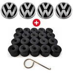 - Kit Calota Miolo Roda Brw Wheels 55mm + 20 Capa Parafuso Vw