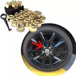 Kit Capa Parafuso de Roda Dourado Fox Polo Bora Golf Jetta