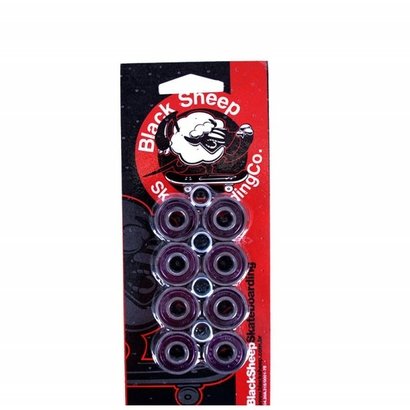 Kit com 8 Rolamentos de Skate e 4 Espaçadores Black Sheep Abec 7