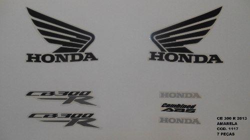 Kit de Adesivos Cb 300r 13 - Moto Cor Amarela 1117 - Jotaesse