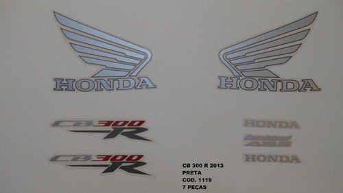 Kit de Adesivos Cb 300r 13 - Moto Cor Preta 1119 - Jotaesse