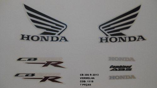 Kit de Adesivos Cb 300r 13 - Moto Cor Vermelha 1118 - Jotaesse