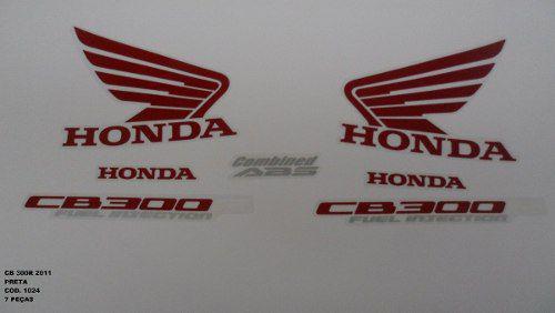 Kit de Adesivos Cb 300r 11 - Moto Cor Preta - 1024 - Jotaesse